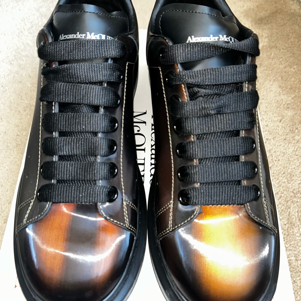 Alexander McQueen Men's Black and Brown Shoes